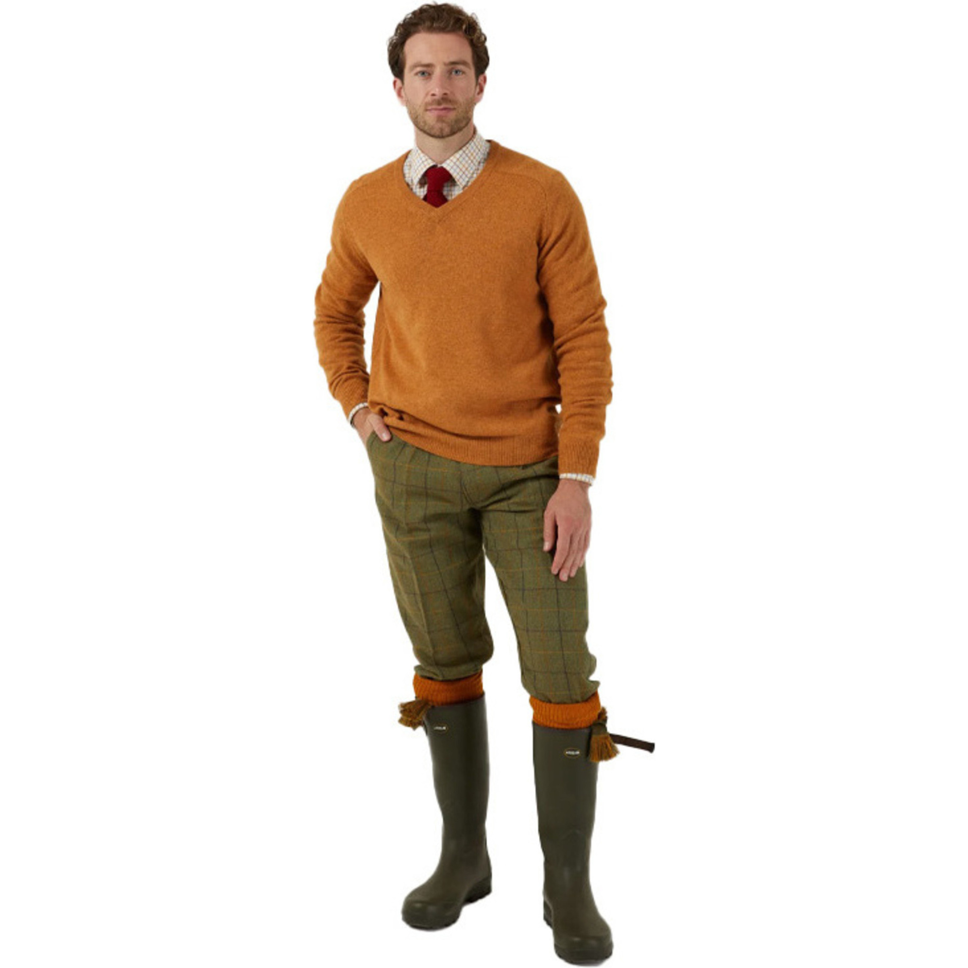 2023 Alan Paine Herren Rutland Tweed Shooting Breeks RUTGBRK - Dark Moss